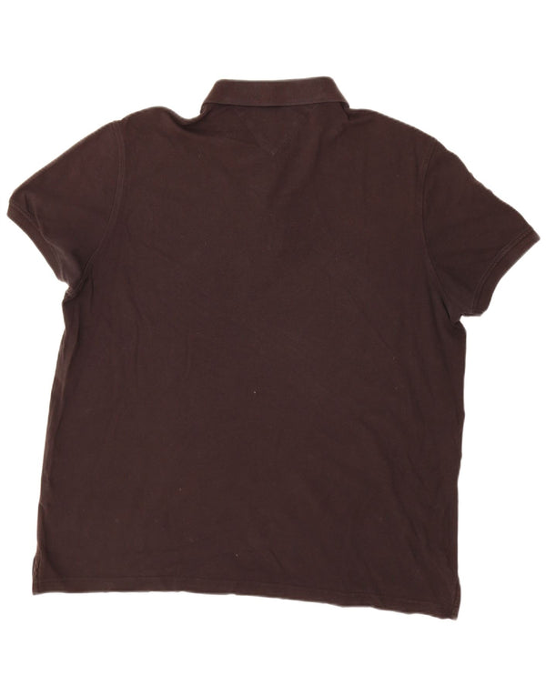 TOMMY HILFIGER Polo da uomo vestibilità regolare 2XL cotone nero