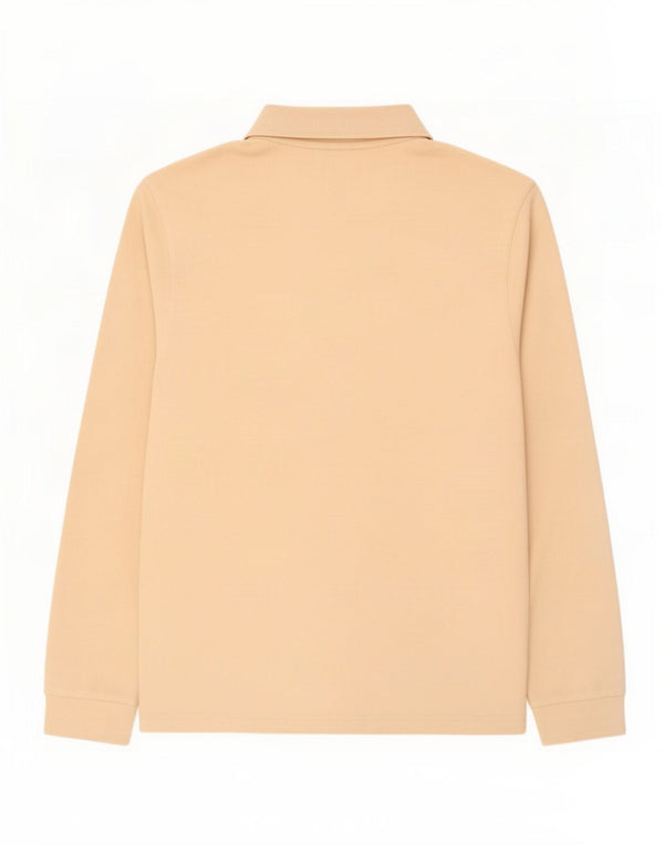 Polo da uomo a manica lunga Lotto Small in cotone beige