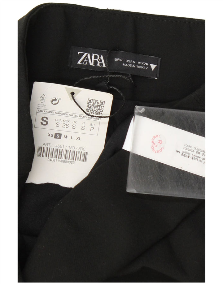 Minigonna Zara da donna piccola W26 poliestere nera