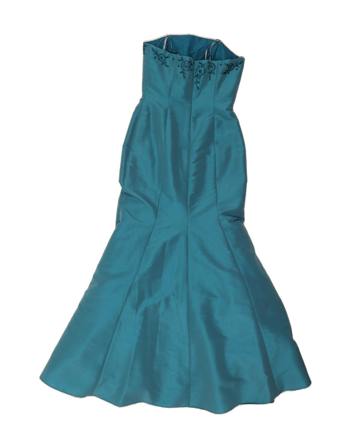 REPRISE Womens Strapless Dress UK 8 Small  Blue Polyester Vintage Reprise and Second-Hand Reprise from Messina Hembry 