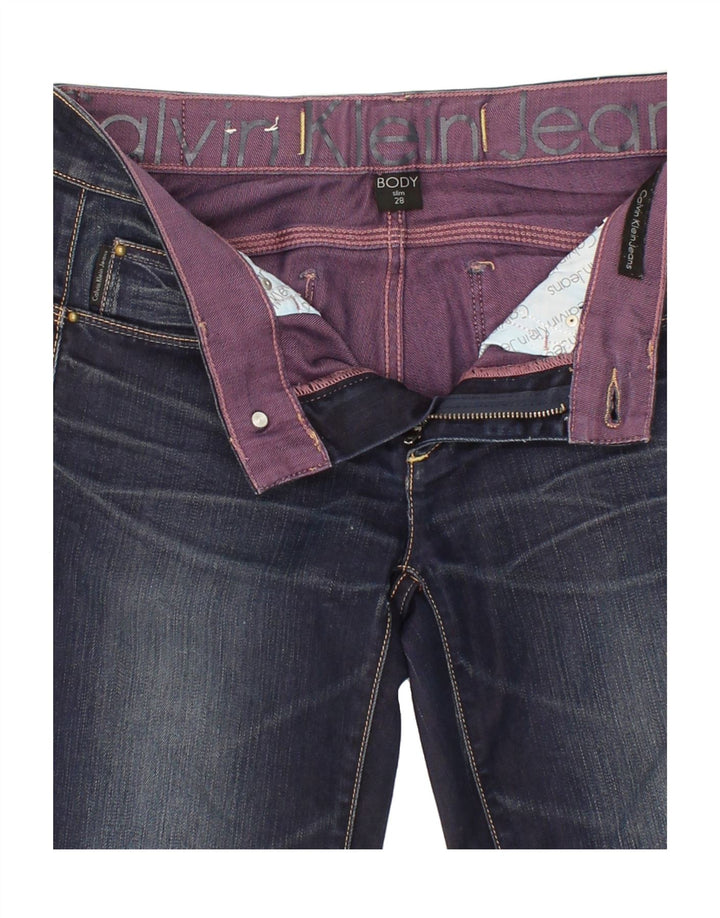 CALVIN KLEIN Womens Slim Jeans W28 L29  Navy Blue Cotton Vintage Calvin Klein and Second-Hand Calvin Klein from Messina Hembry 