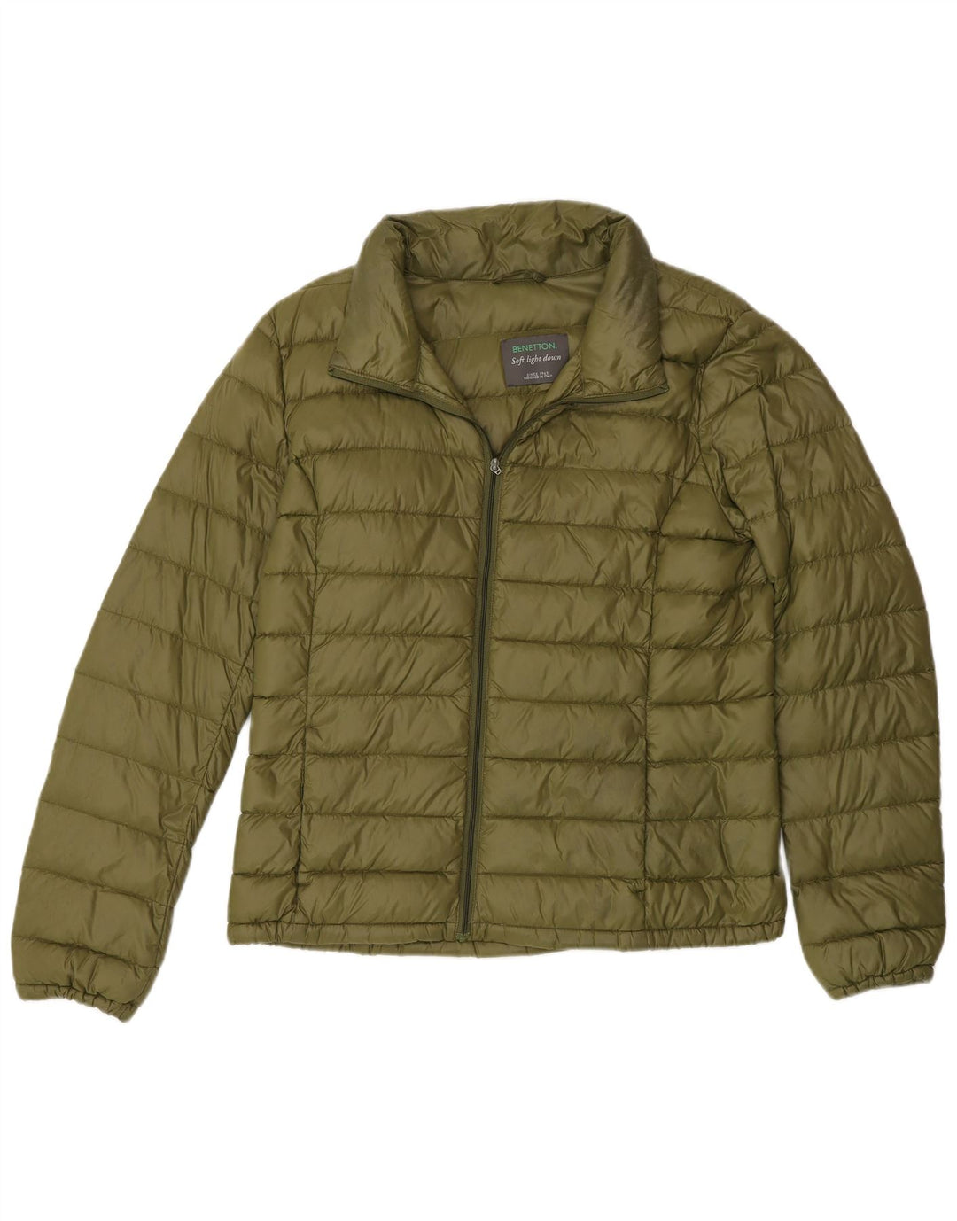 Giacca imbottita da donna Benetton UK 10 piccola verde