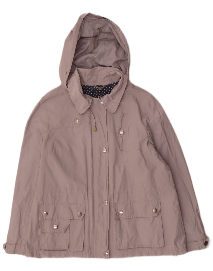 Giacca pratica con cappuccio da donna Marks & Spencer UK 14 grande cotone grigio