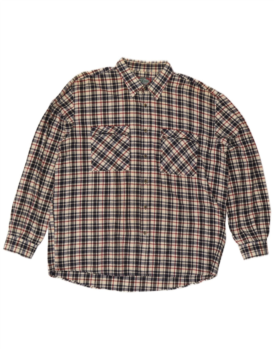 Camicia in flanella da uomo del progetto europeo 2XL in cotone a quadri multicolore
