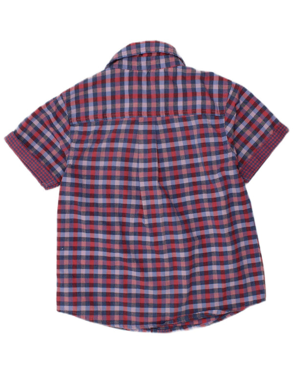 BEN SHERMAN Boys Short Sleeve Shirt 3-4 Years Multicoloured Check