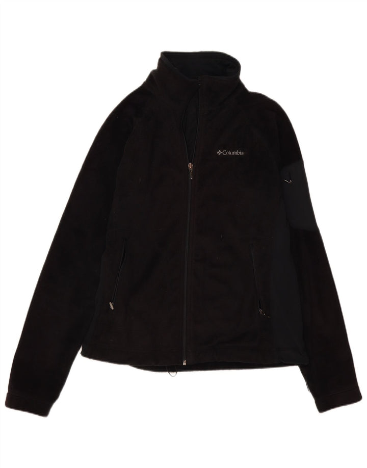 Giacca in pile Columbia Interchange da donna UK 16 grande poliestere nero