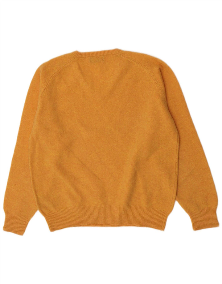 Maglione Kappa da donna con scollo a V UK 16 Large Arancione Lana Vergine
