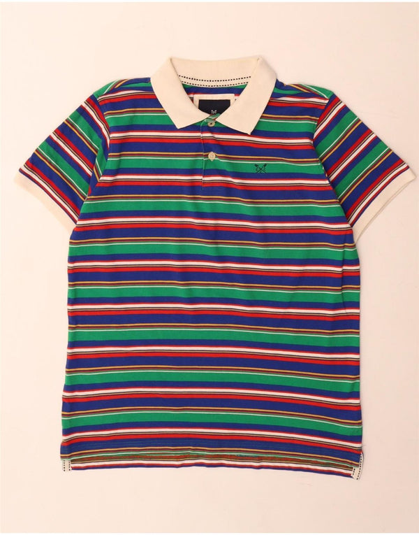Crew Clothing Polo da uomo grande in cotone a righe multicolori