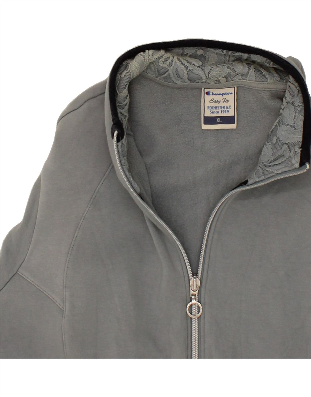 CHAMPION Womens Tracksuit Top Jacket UK 18 XL Grey Cotton Vintage Champion and Second-Hand Champion from Messina Hembry 