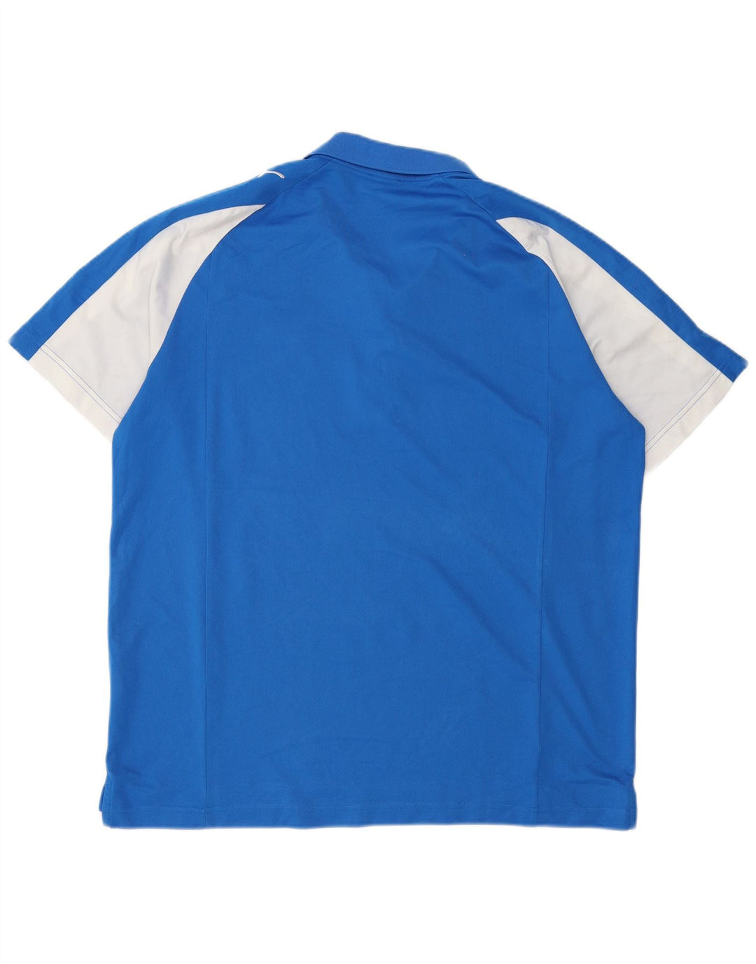 Polo Puma da uomo 2XL in poliestere color block blu