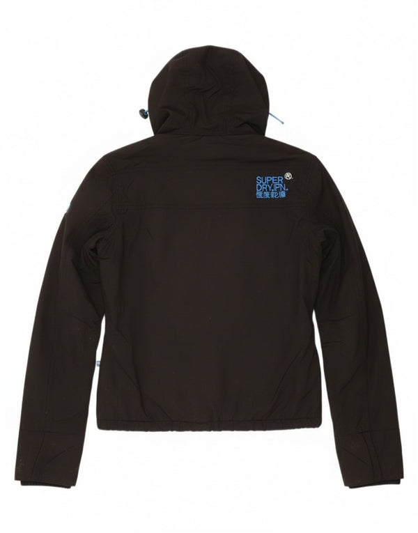 Giacca a vento con cappuccio grafica da donna Superdry Windcheater UK 6 XS nera