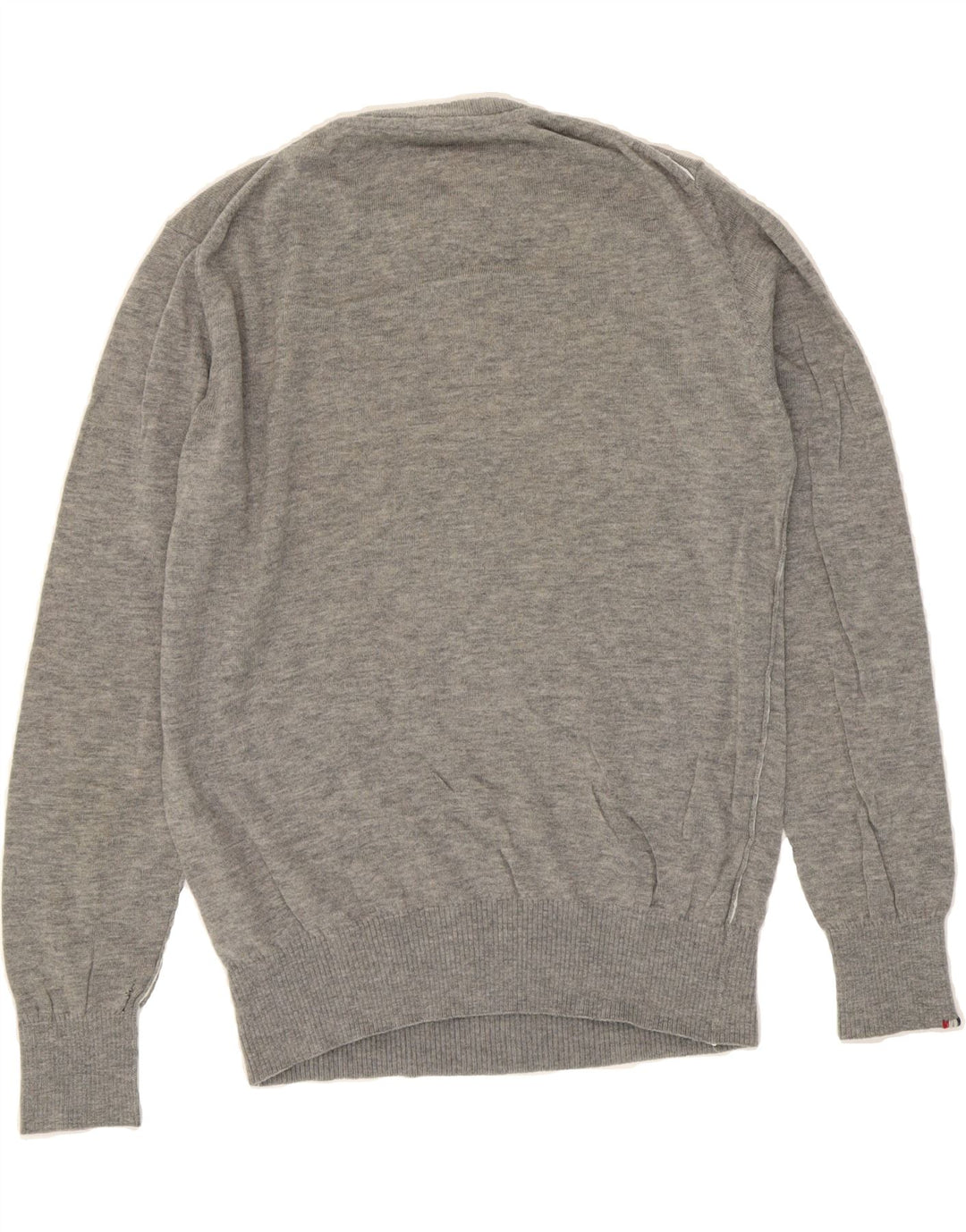 NAPAPIJRI Mens Crew Neck Jumper Sweater Medium Grey Merino Wool Vintage Napapijri and Second-Hand Napapijri from Messina Hembry 