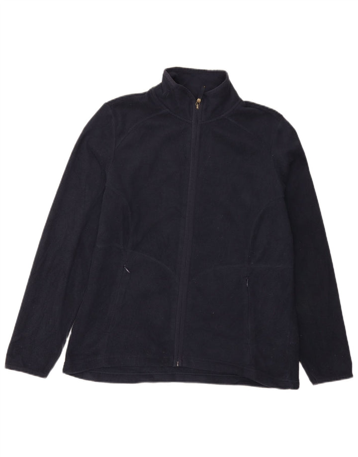Giacca in pile da donna Marks & Spencer UK 14 grande poliestere blu navy