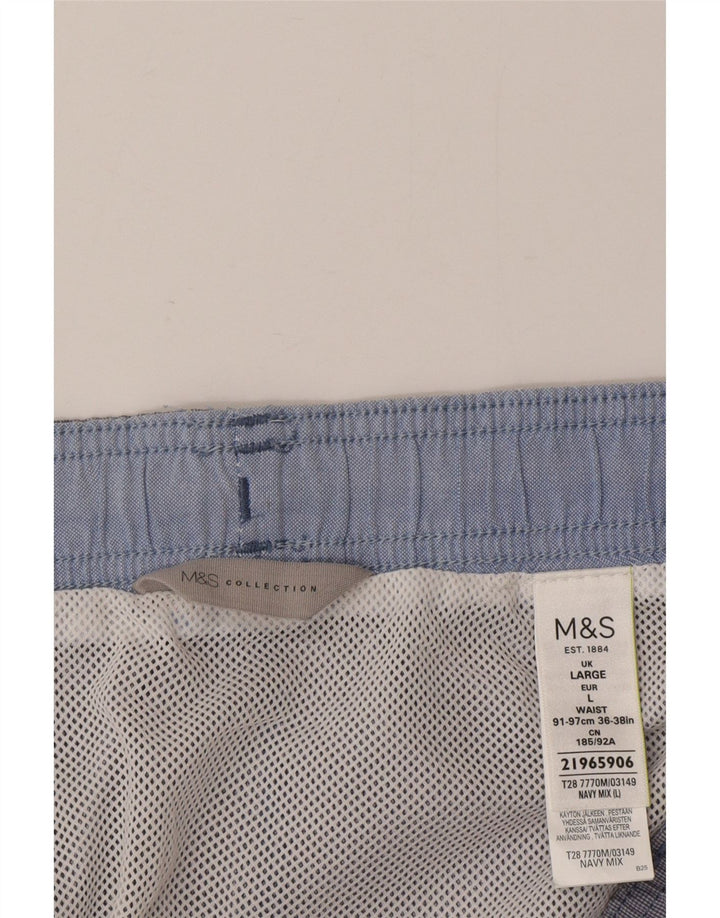 Pantaloncini da bagno da uomo Marks & Spencer grandi in cotone blu