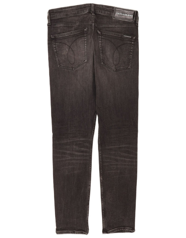 Jeans affusolati da uomo Calvin Klein W30 L30 cotone nero