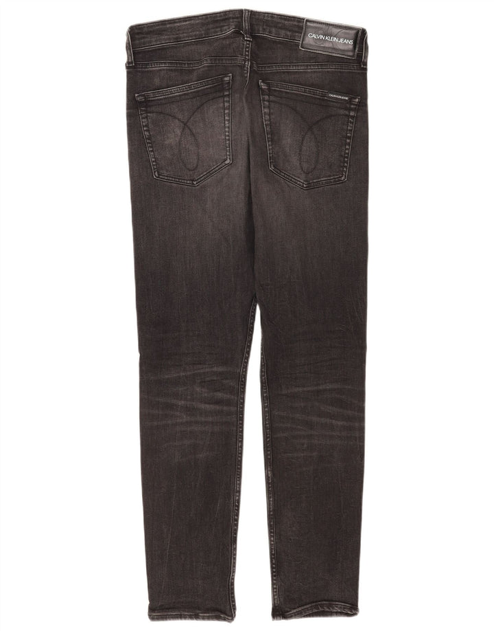 Jeans affusolati da uomo Calvin Klein W30 L30 cotone nero