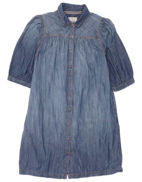 Abito in denim con maniche a 3/4 da donna Fat Face UK 12 Cotone blu medio