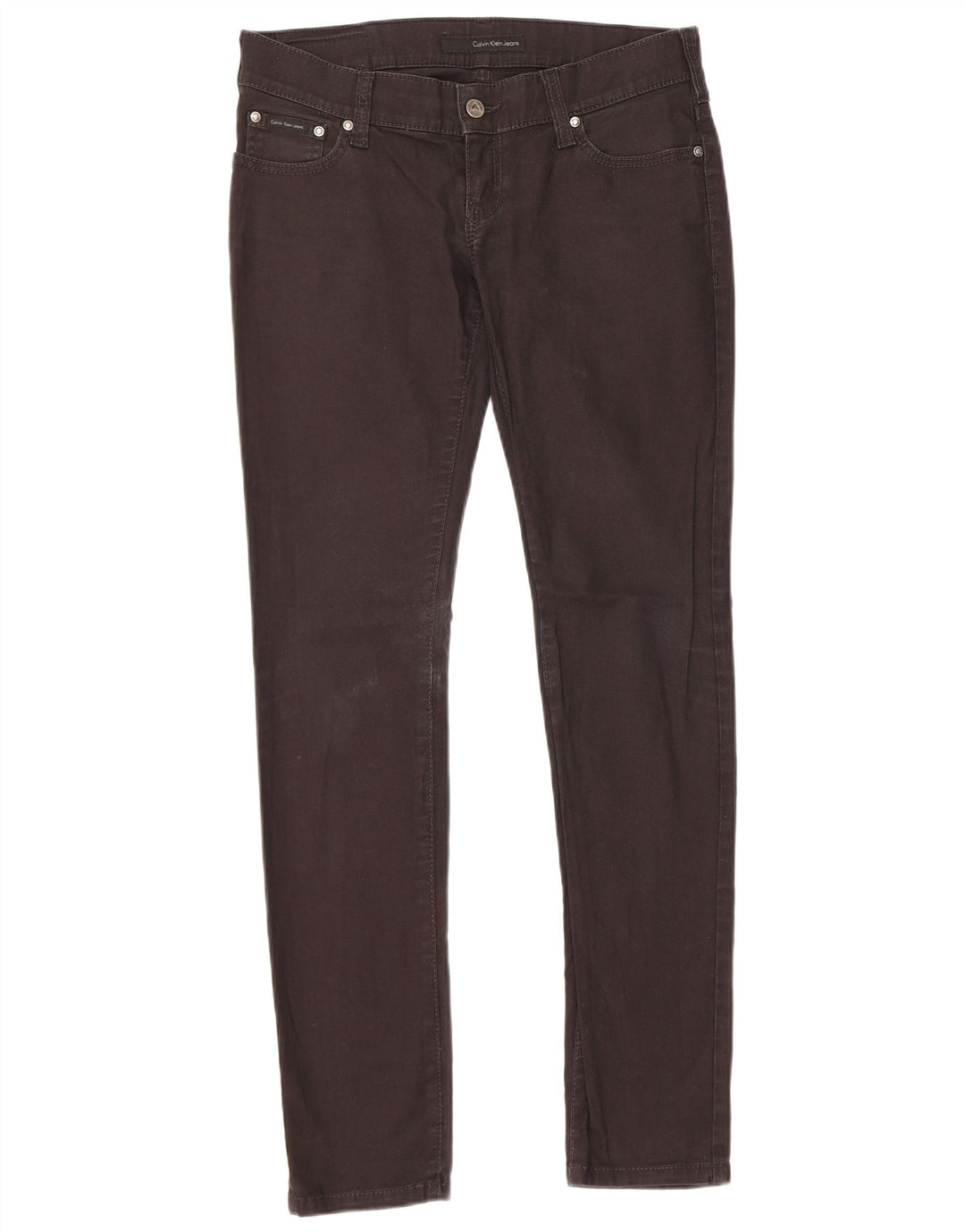 Jeans slim da donna Calvin Klein W30 L31 cotone nero