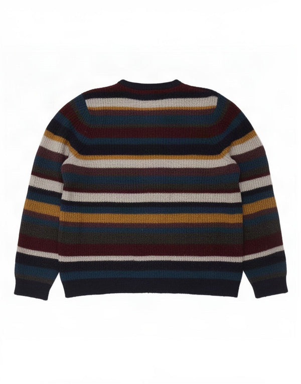 Maglione maglione girocollo da uomo Marks & Spencer a righe medie multicolore