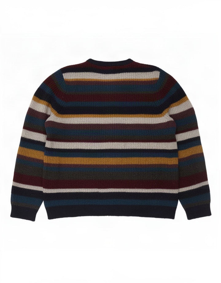 Maglione maglione girocollo da uomo Marks & Spencer a righe medie multicolore