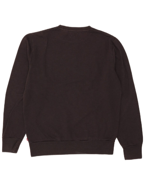Levi's Mens Graphic Sweatshirt Jumper Medium Black Cotton