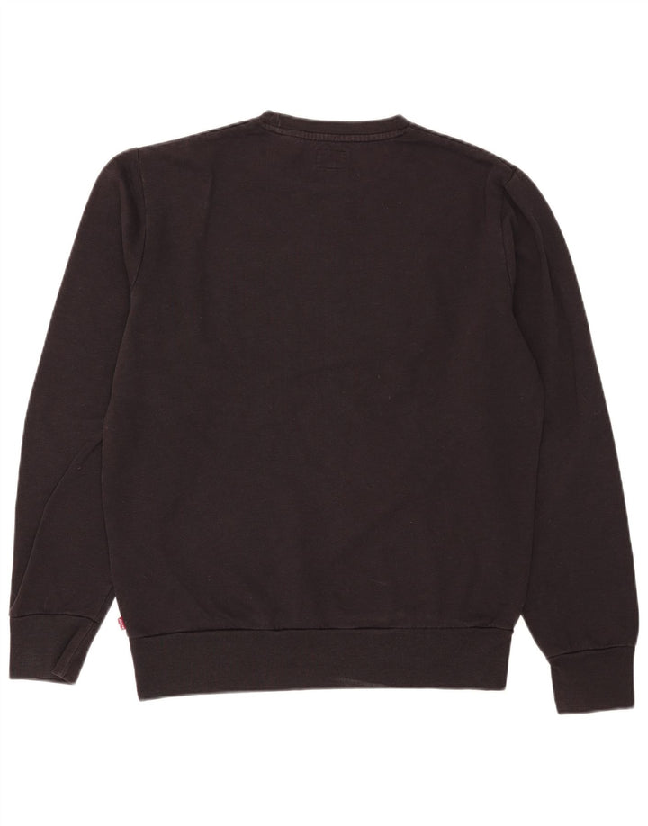 Levi's Felpa grafica da uomo in cotone nero medio