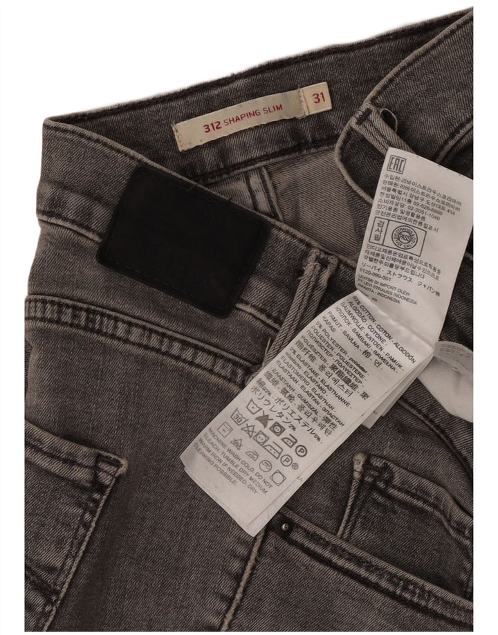 Levi's Donna 312 Shaping Slim Jeans W31 L32 Cotone Grigio