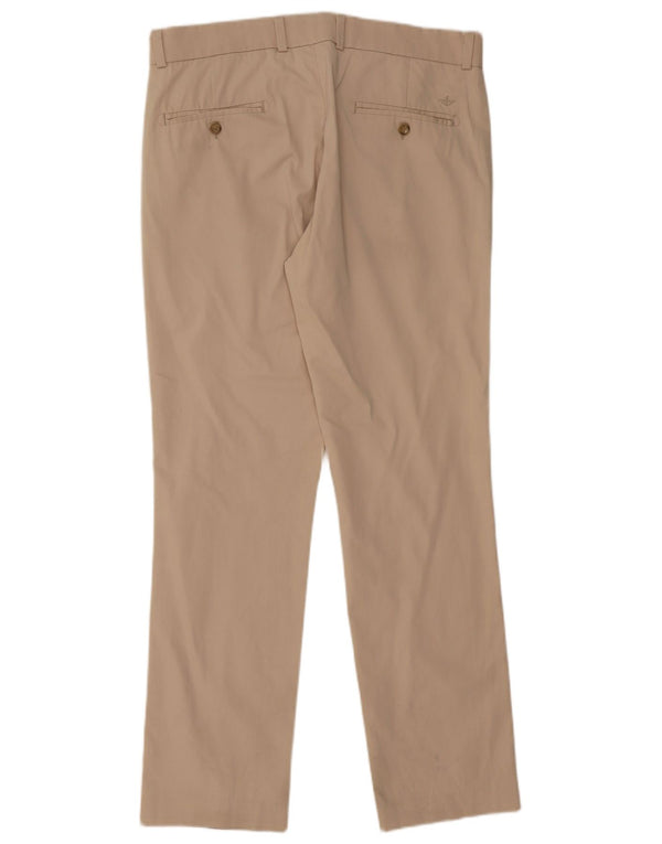 DOCKERS Pantaloni chino dritti da uomo W36 L32 in cotone beige