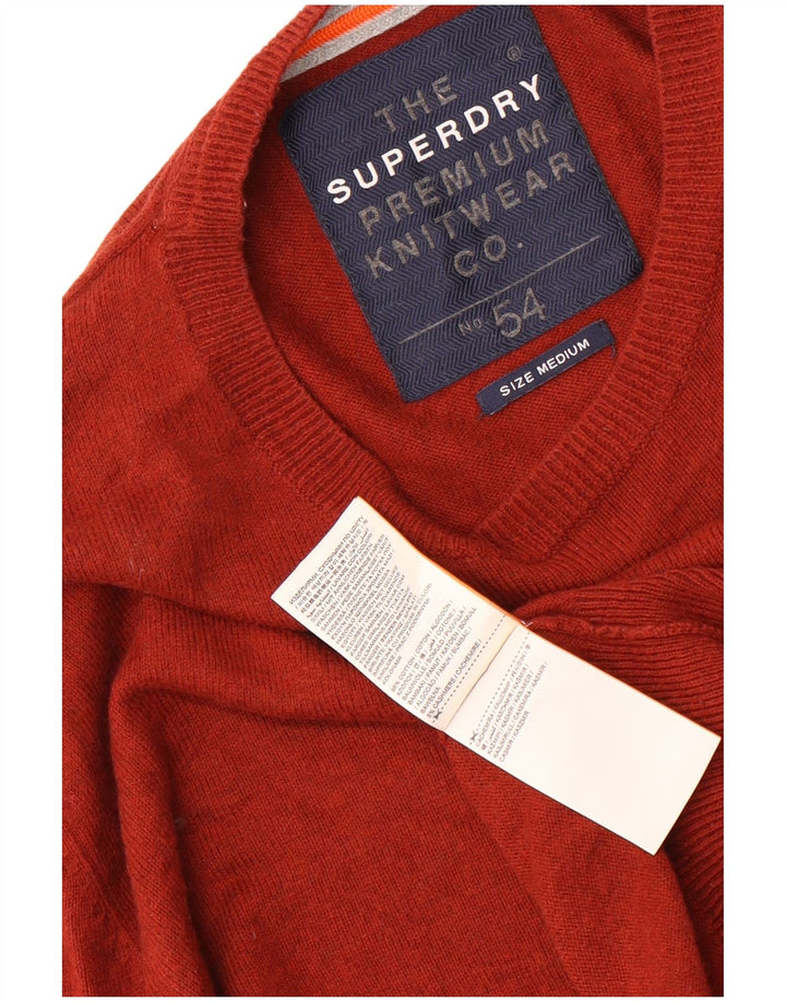 Maglione da uomo girocollo SUPERDRY in cotone marrone medio
