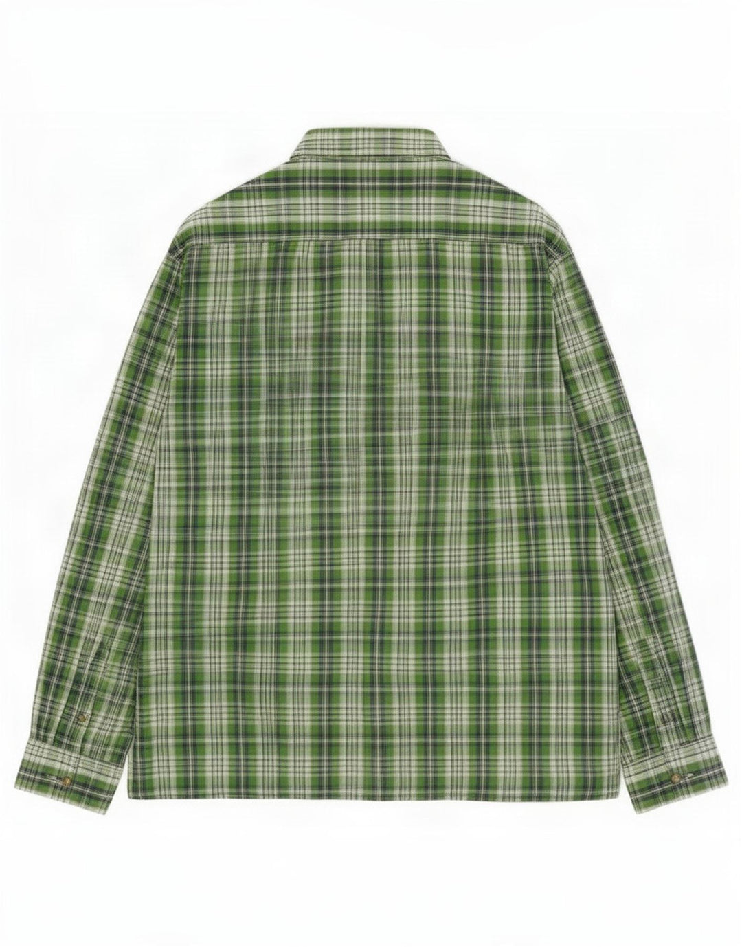 Camicia Brugi Uomo 2XL Poliestere a quadri verdi