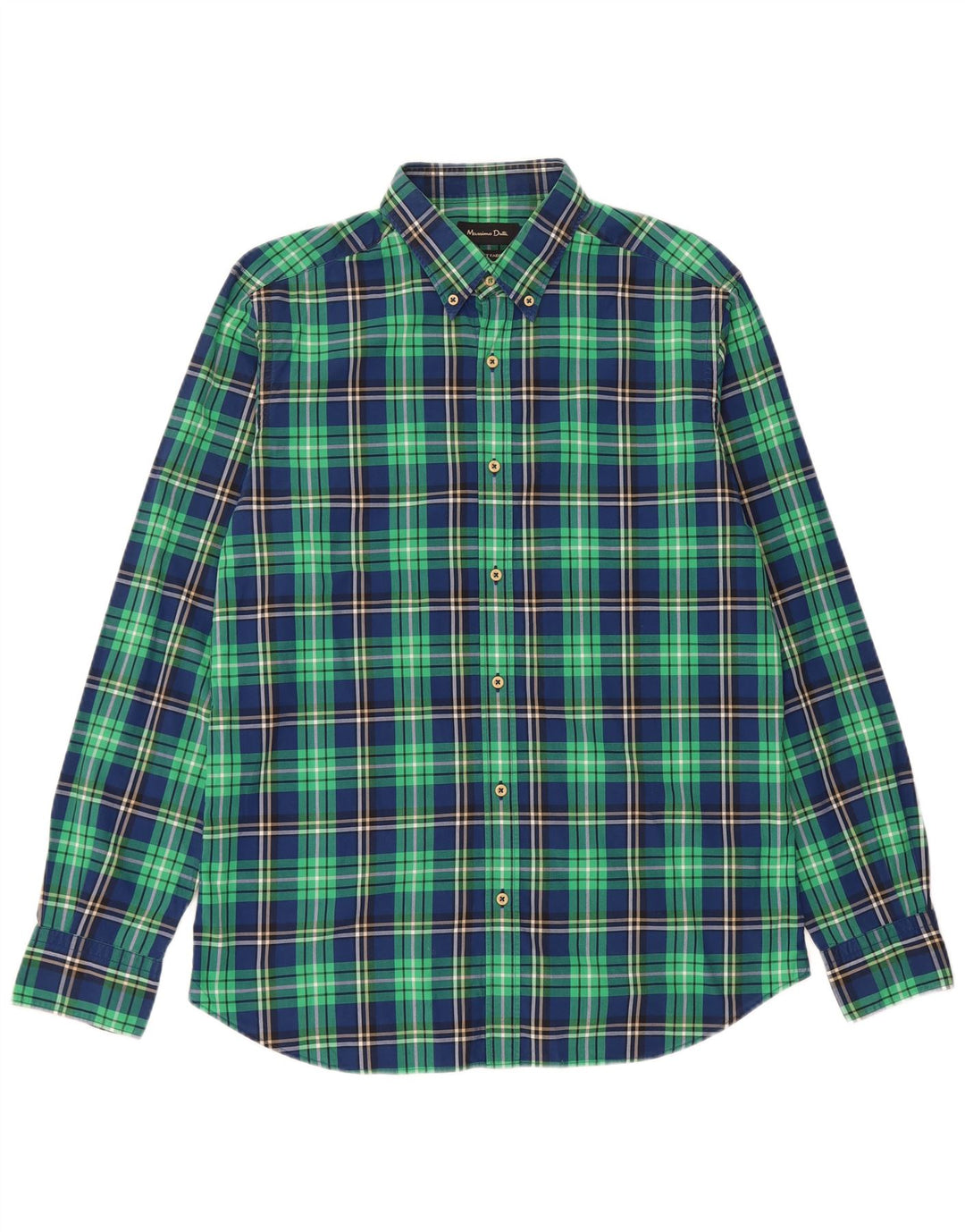 Camicia da uomo Massimo Dutti a quadri verde medio