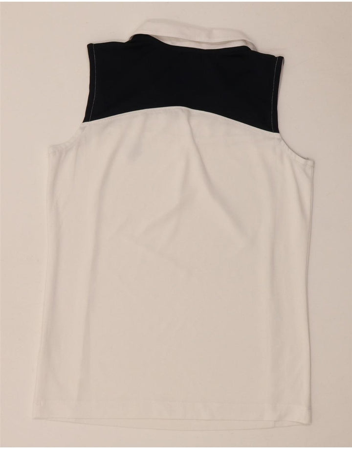 Polo senza maniche da donna Lotto UK 10 Small White Colourblock