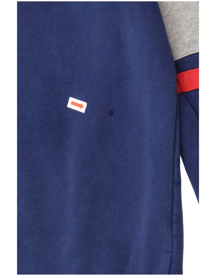 Felpa con cappuccio e zip Nike Air da ragazzo, 13-14 anni, XL, in cotone color block blu