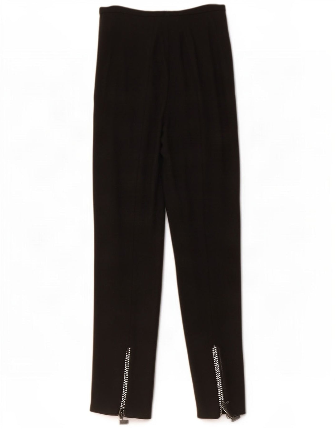 Pantaloni da abito dritti vintage da donna IT 42 medi W28 L32 lana nera