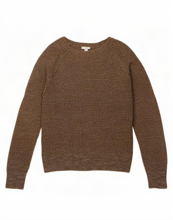 Gap Womens Boat Neck Jumper Sweater UK 14 Large Khaki Flecked