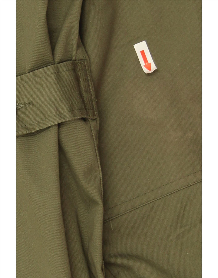 Giacca utilitaria vintage da uomo UK 40 grande poliestere kaki