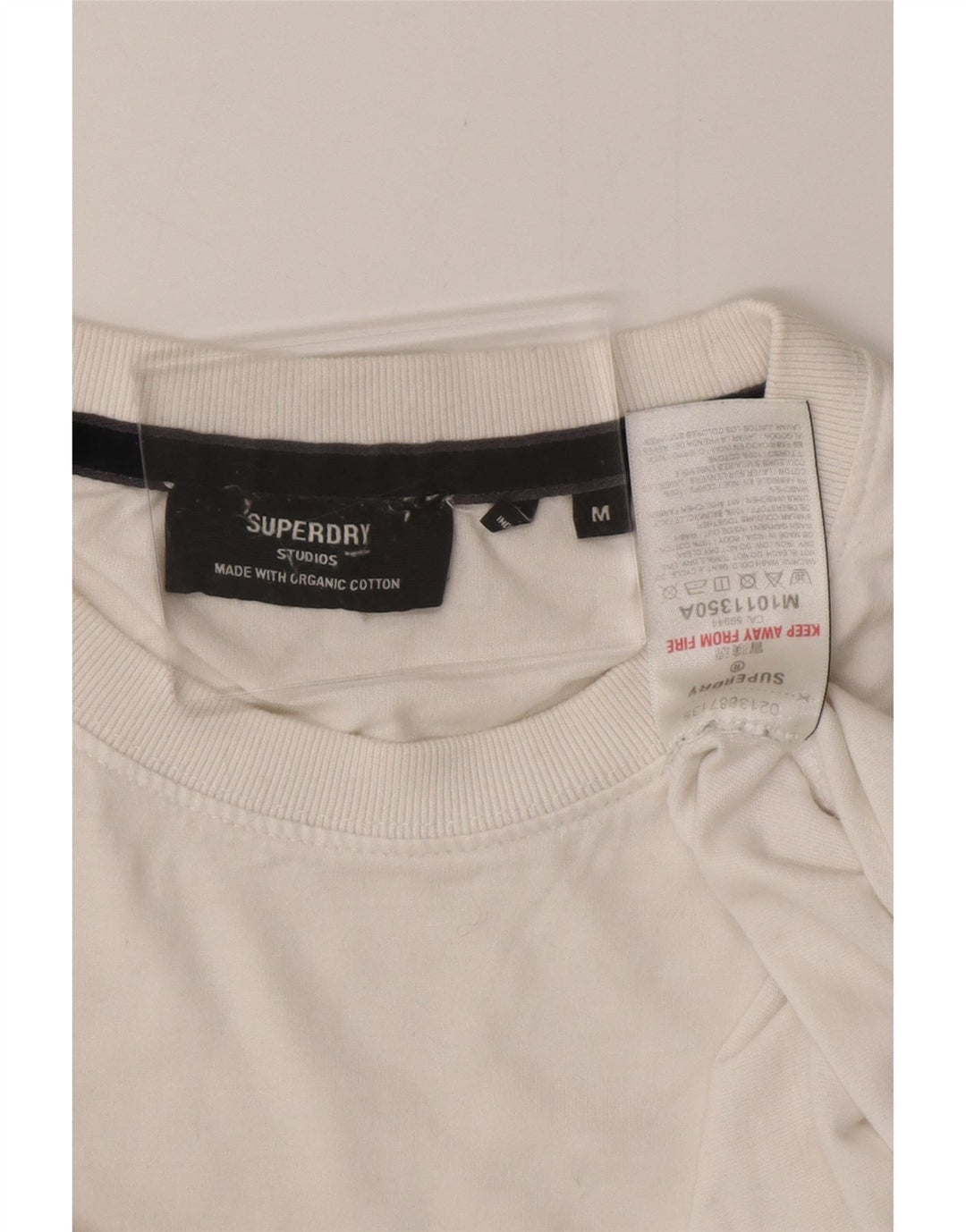 T-shirt da uomo SUPERDRY Top in cotone bianco medio