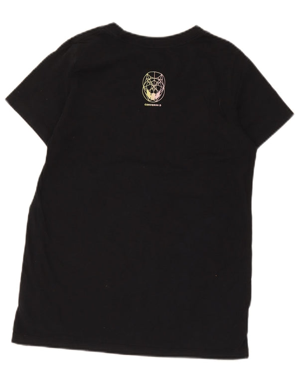 T-shirt grafica da donna Converse Top UK 6 XS cotone nero