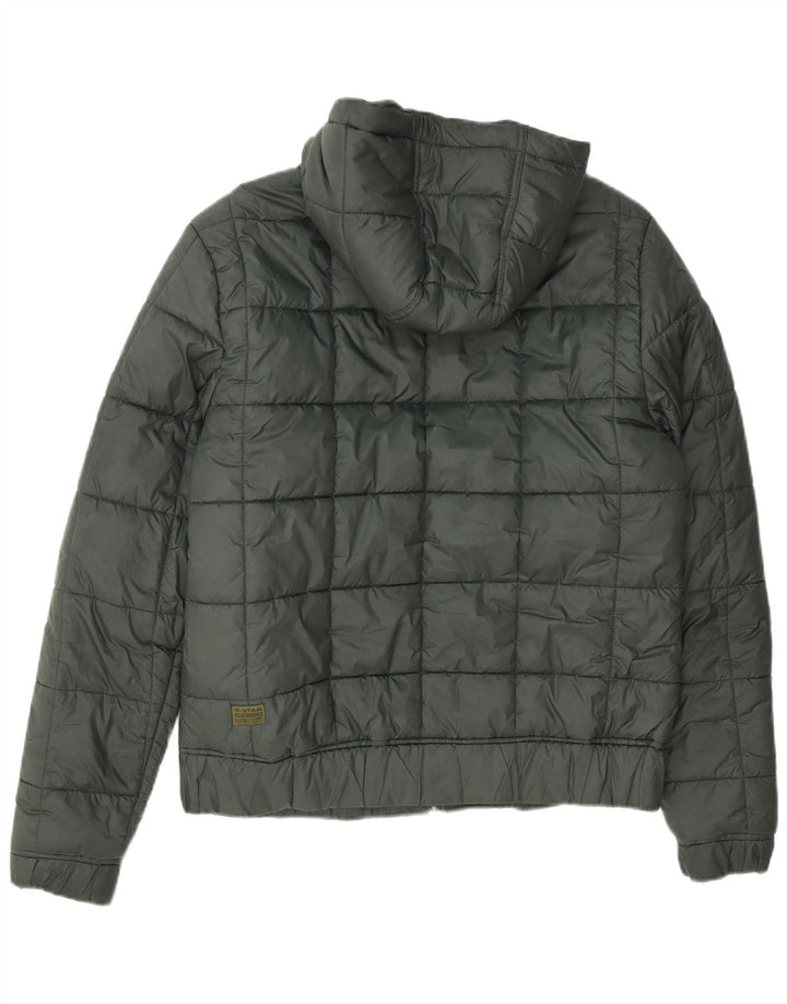 Giacca imbottita con cappuccio da uomo G-Star UK 38 Poliestere verde medio