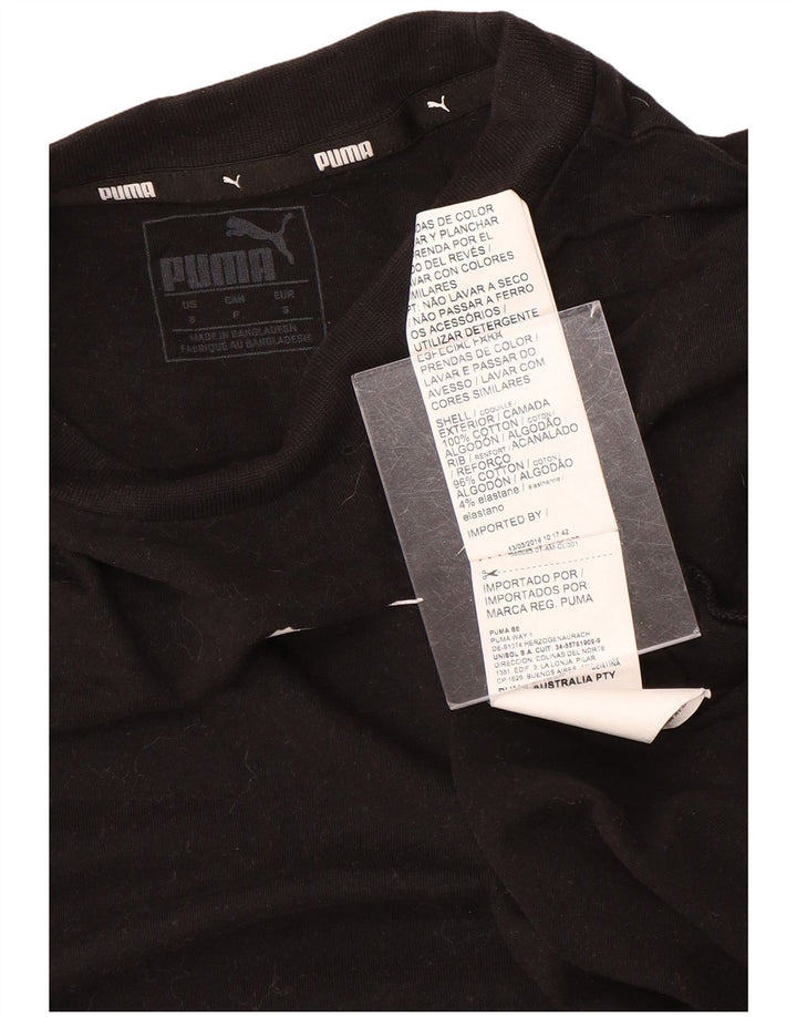 T-shirt grafica oversize da donna Puma UK 10 piccola in cotone nero