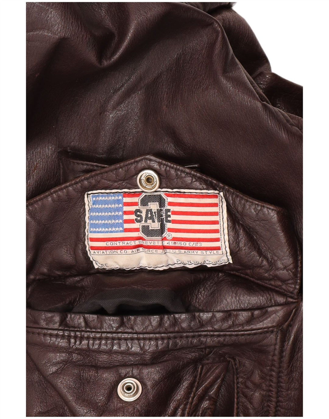 Giacca in pelle vintage da uomo UK 40 grande in pelle marrone