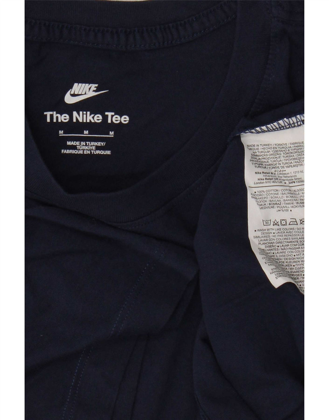 T-shirt da uomo Nike Top in cotone blu navy medio