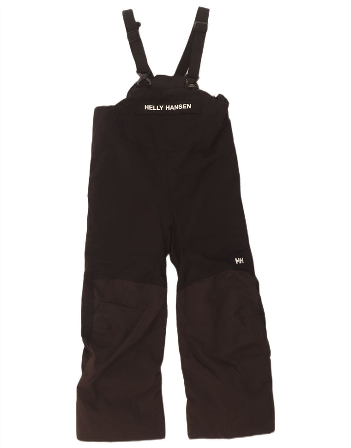 Pantaloni da sci con salopette grafica da bambino Helly Hansen 5-6 anni in poliammide nero