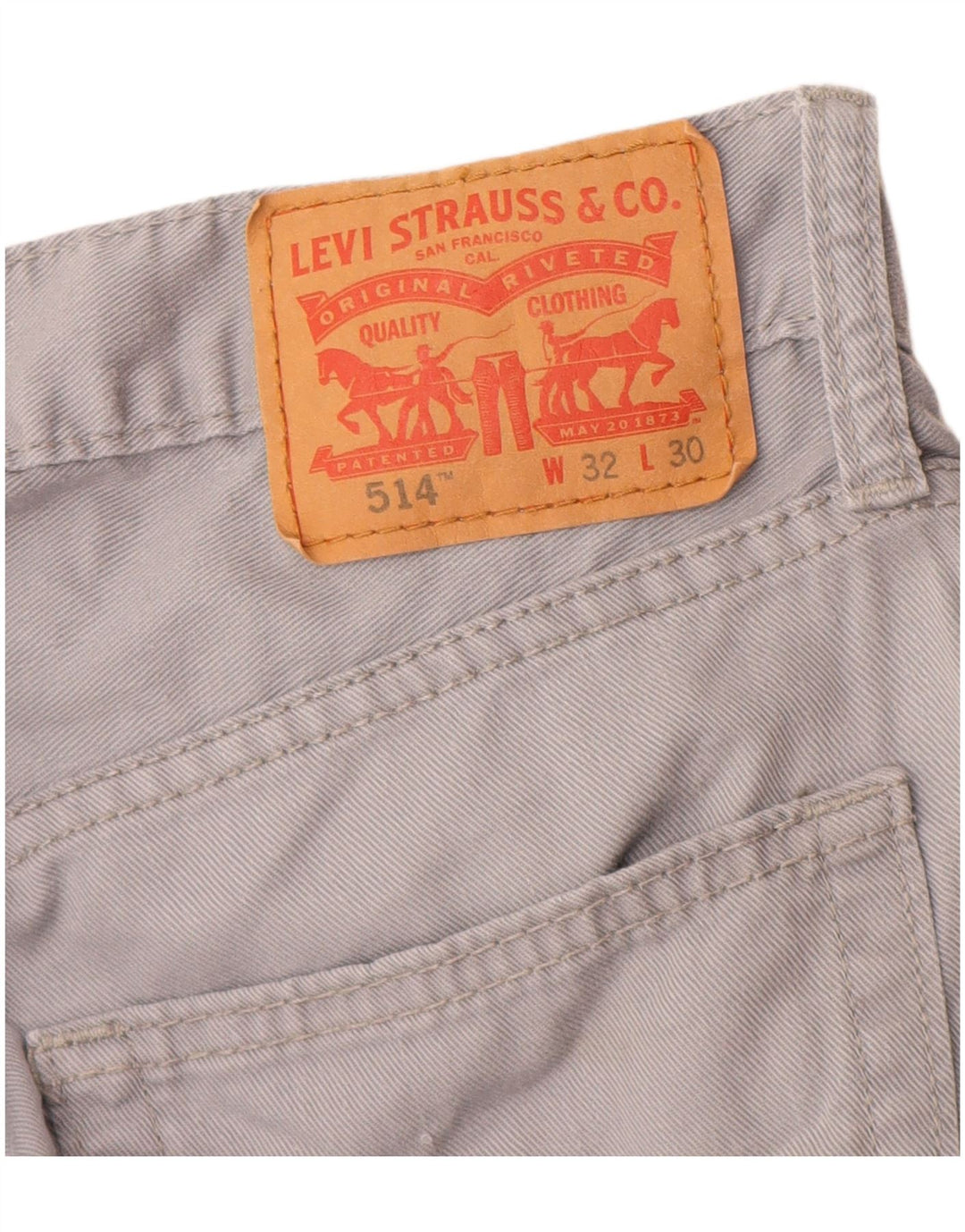 Levi's Uomo 514 Jeans dritti W32 L30 Cotone grigio