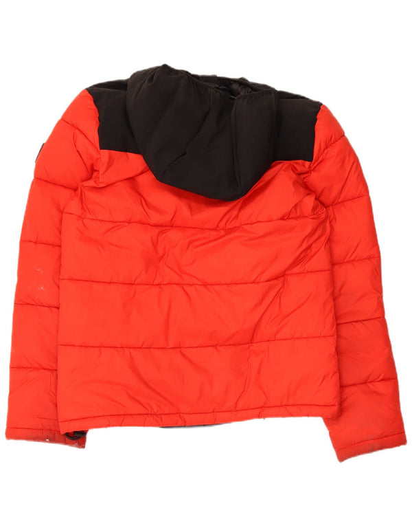 Giacca imbottita ampia con cappuccio da donna Champion UK 10 Small Red Colourblock