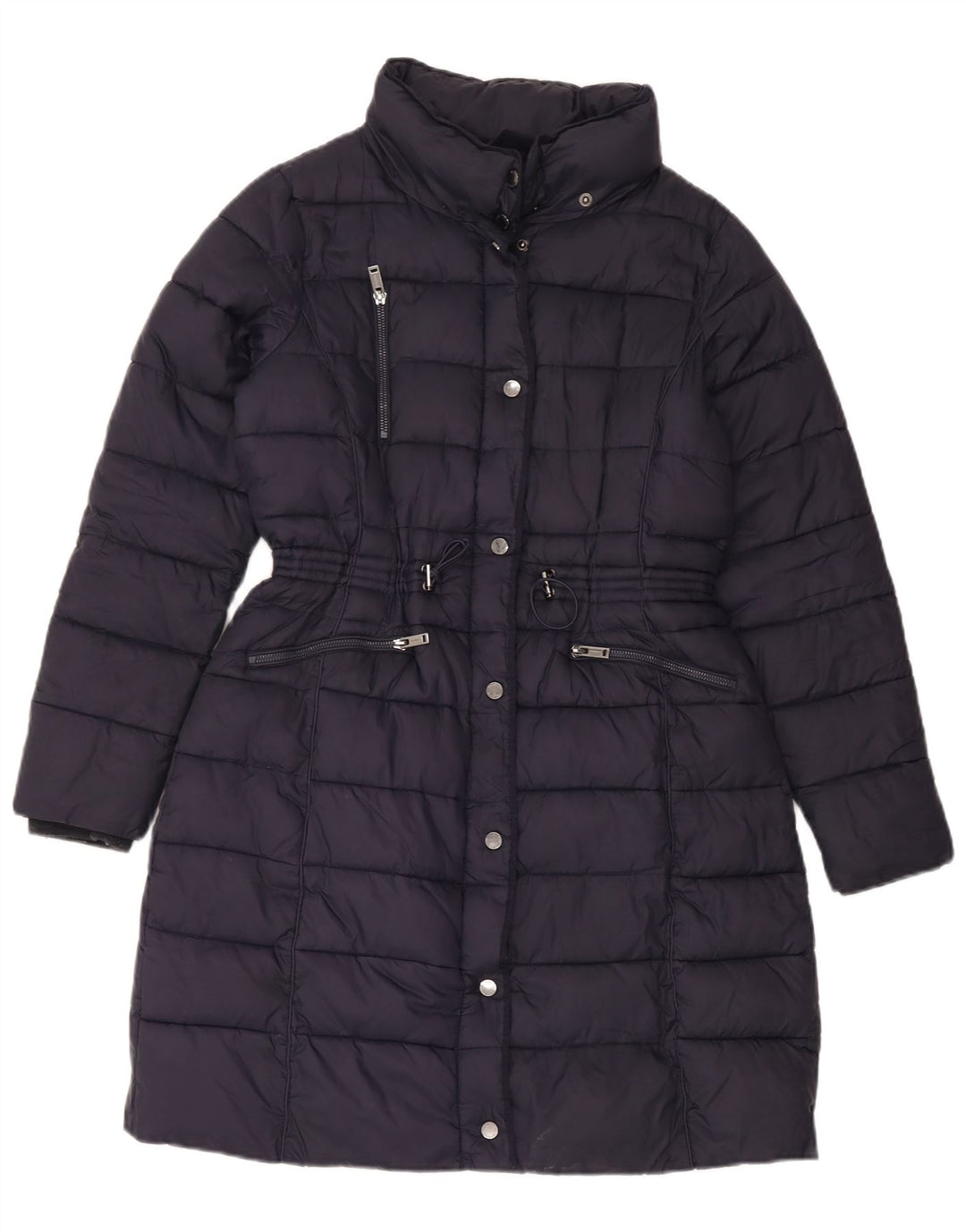 Cappotto imbottito da donna Monsoon UK 14 Nylon medio blu navy