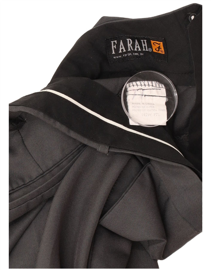 Pantaloni da abito affusolati da uomo Farah W42 L30 poliestere grigio
