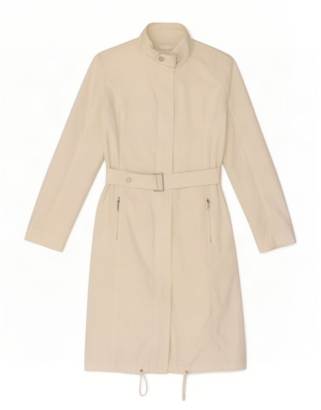 Trench da donna Zara UK 12 cotone bianco medio