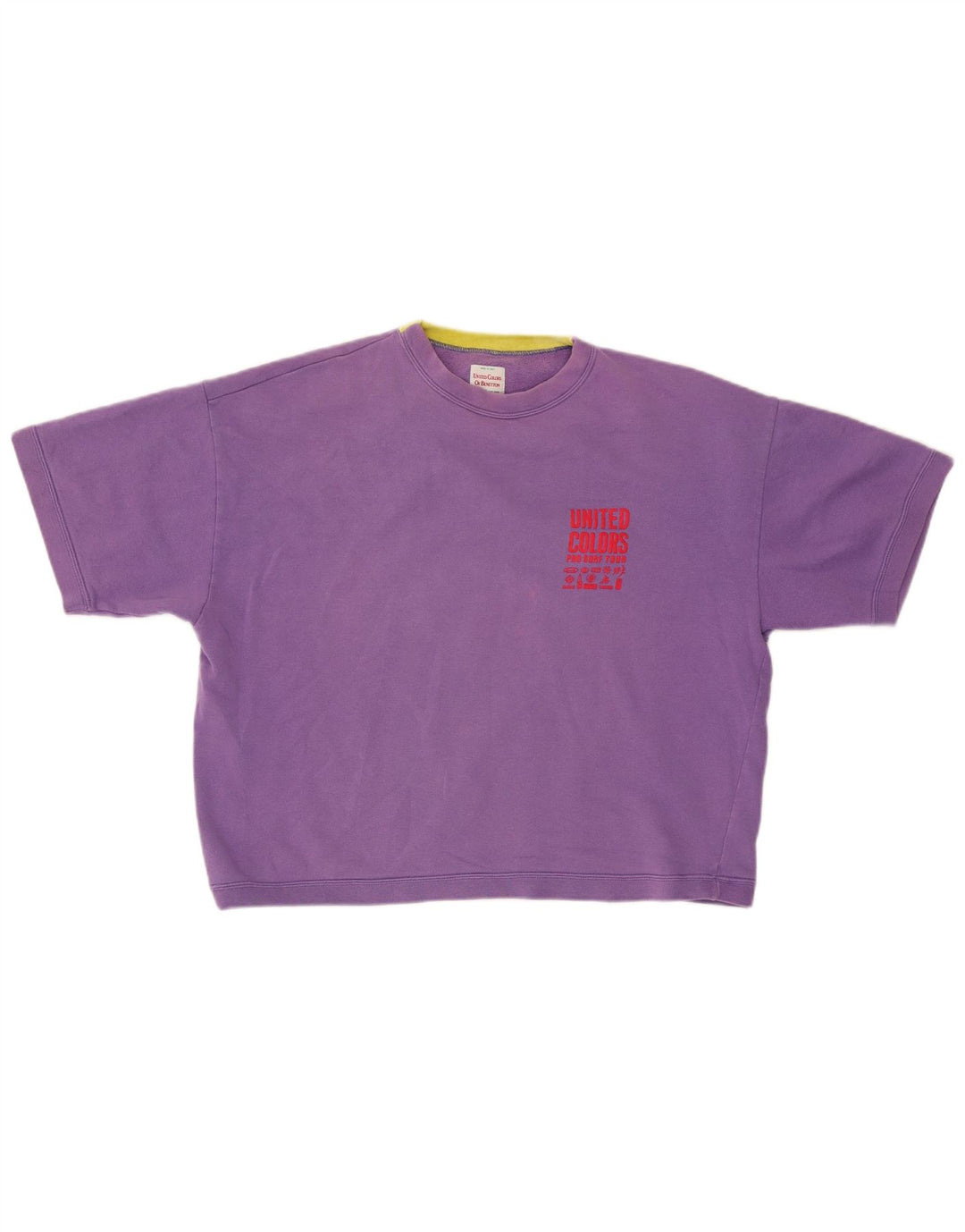 Felpa con grafica oversize da donna Benetton UK 16 Large Viola