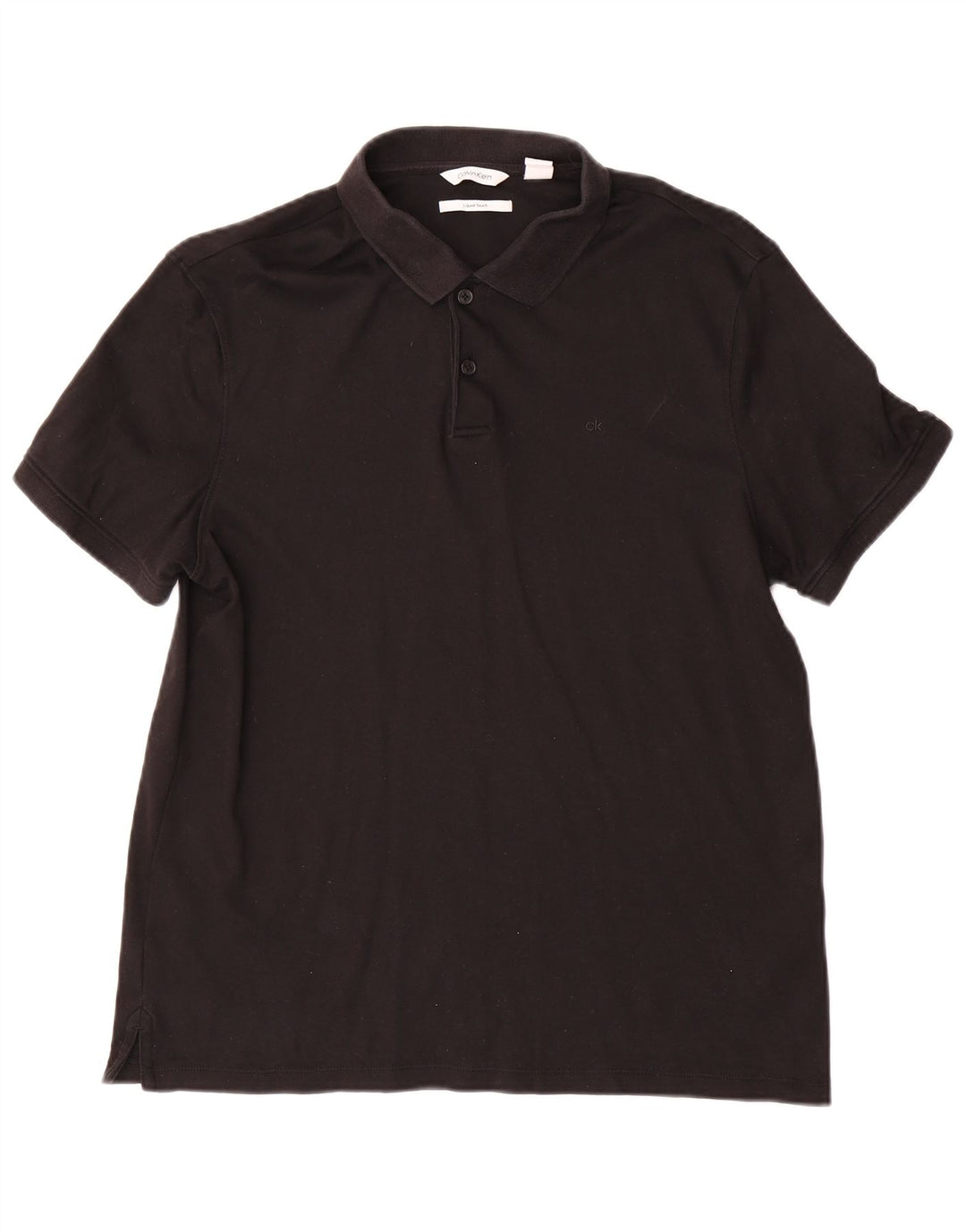 Polo da uomo Calvin Klein in cotone nero medio